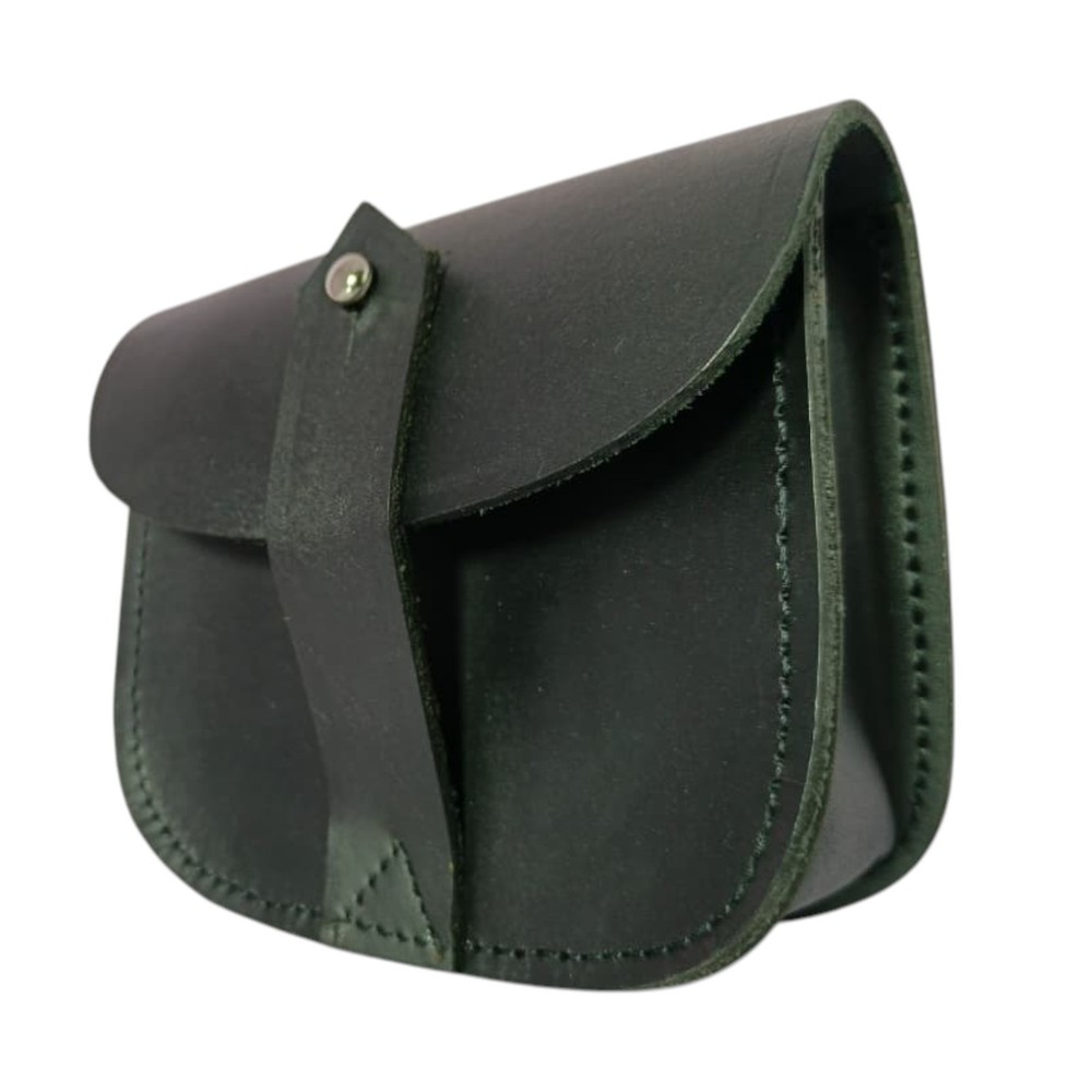 Sam Browne Ammo Pouch Leather Military Police Duty Belt Pouch Black