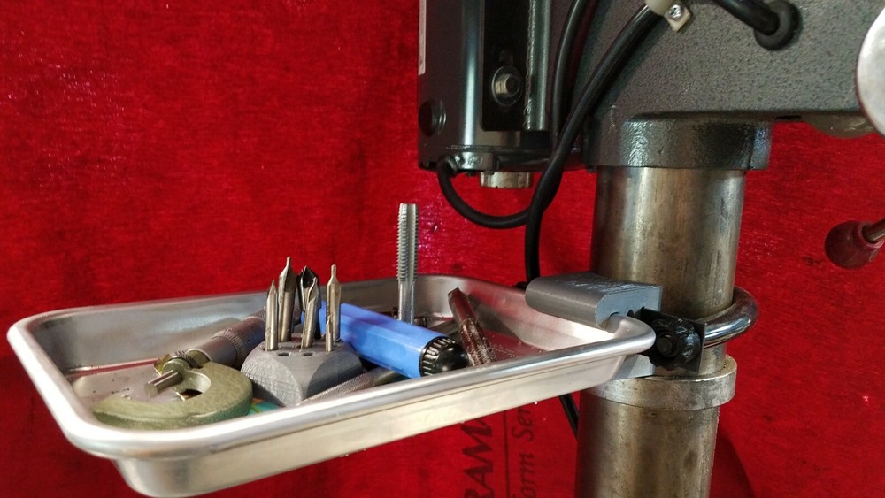 Press Tool Tray / Tool Bit Holder BRACKET for 2.250" drill press columns