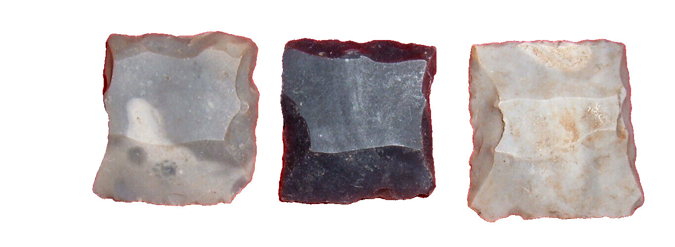 (3) Choice Original British Brown Bess Gun Flints, Napoleonic War Era 1798-1815