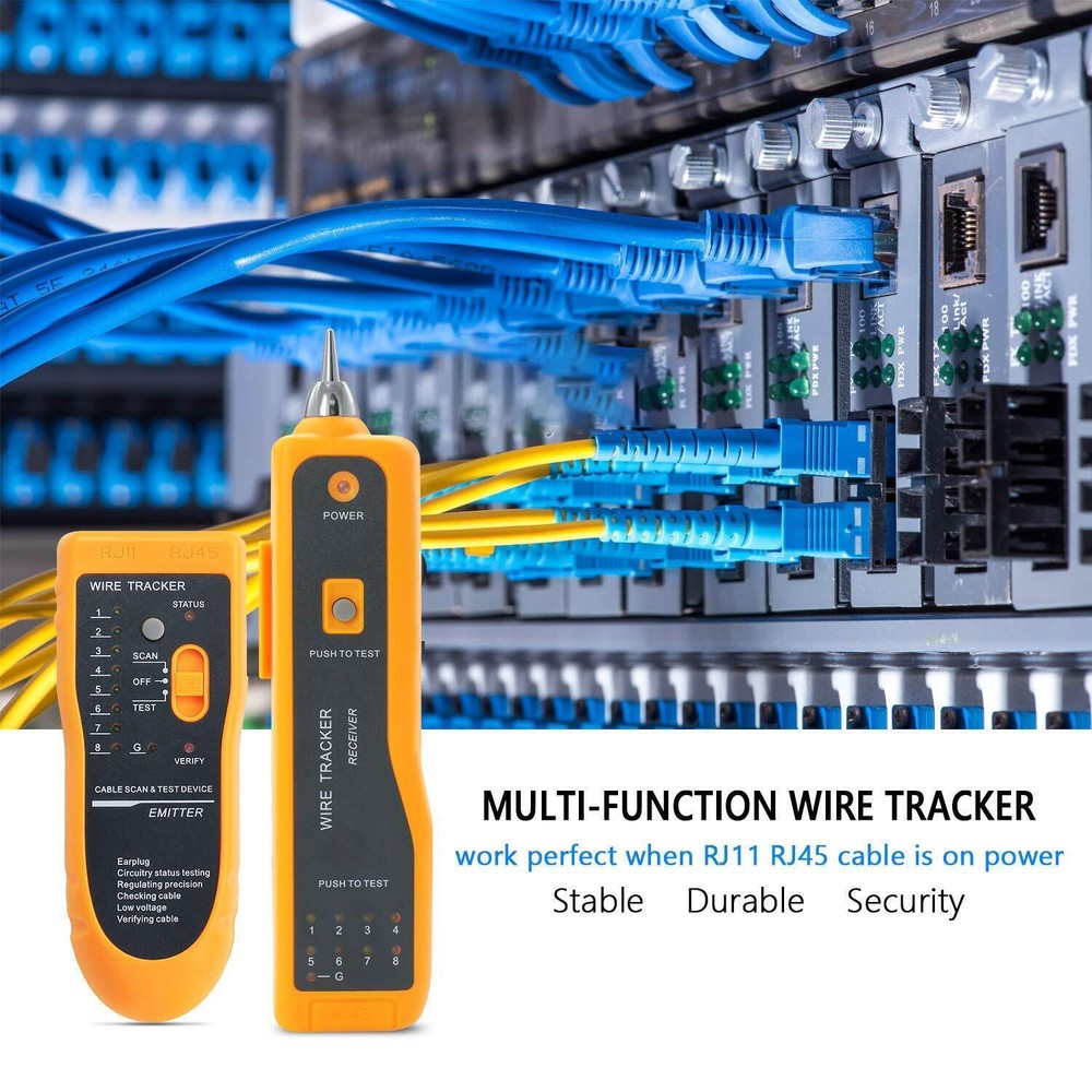 Network RJ45 / RJ11 Line Finder Cable Tracker Tester Sender Wire Tracer Tool