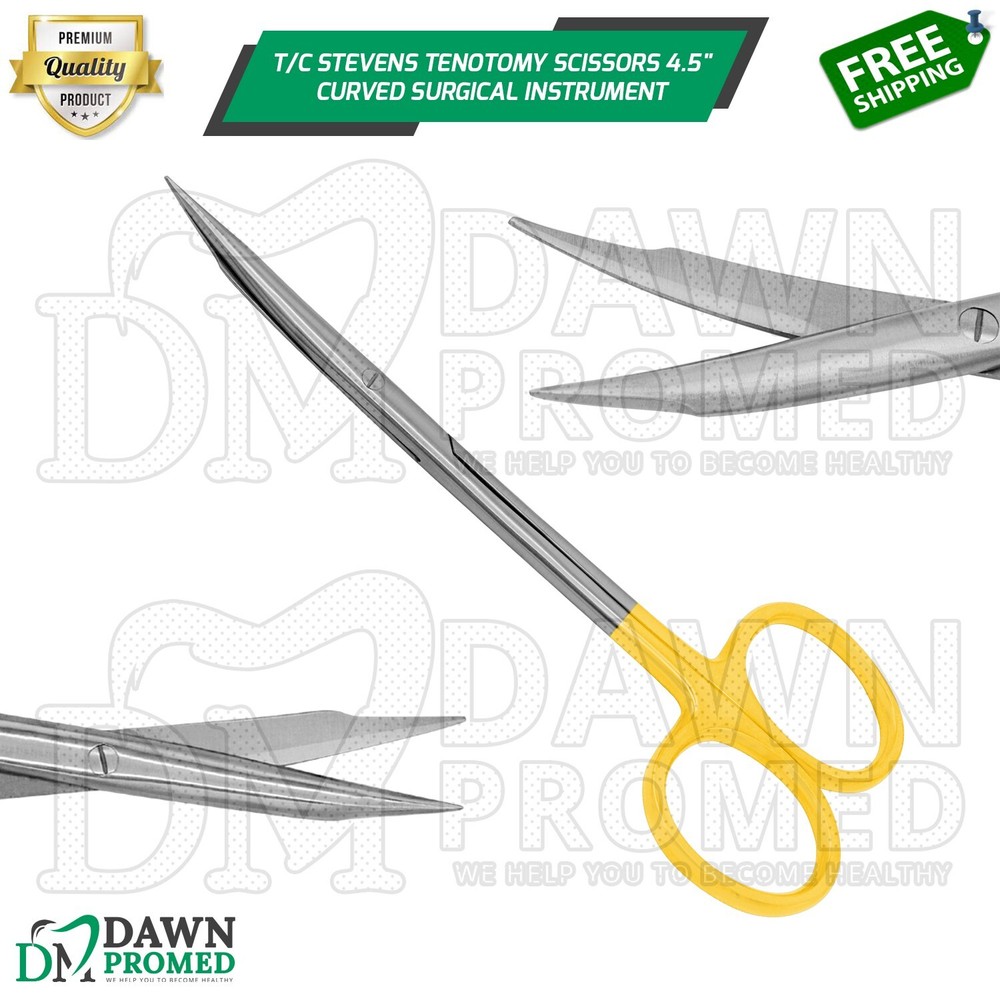 TC Stevens Tenotomy Scissors 4.5" Curved Sharp Surgical Instruments German Grade