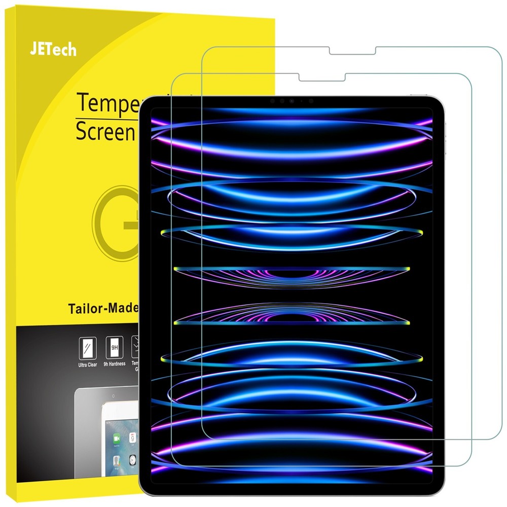 JETech Screen Protector for iPad Pro 12.9-Inch 2022/2021/2020/2018 Model, 2-Pack