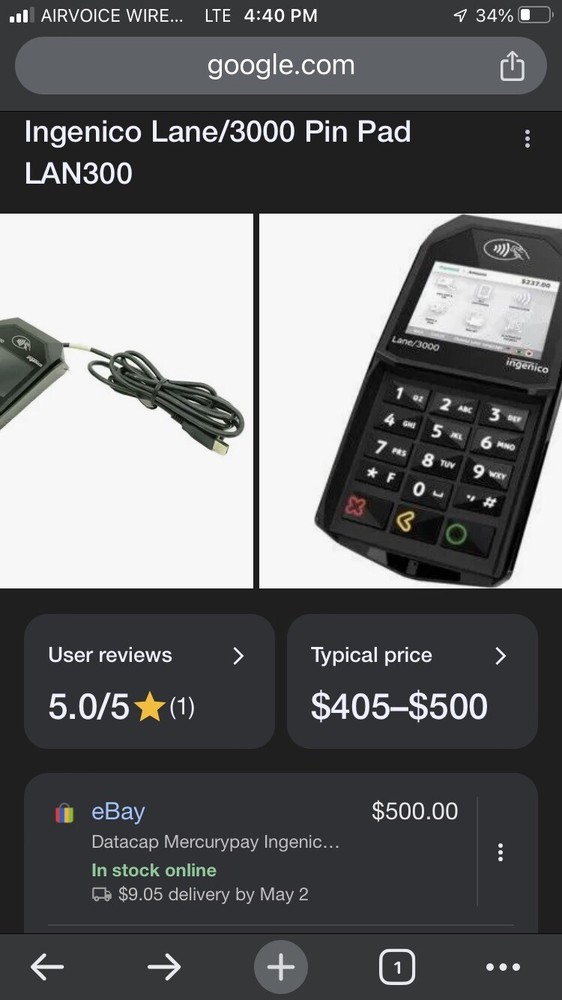 POS Machine w/ Tap Ingencio Lane/3000