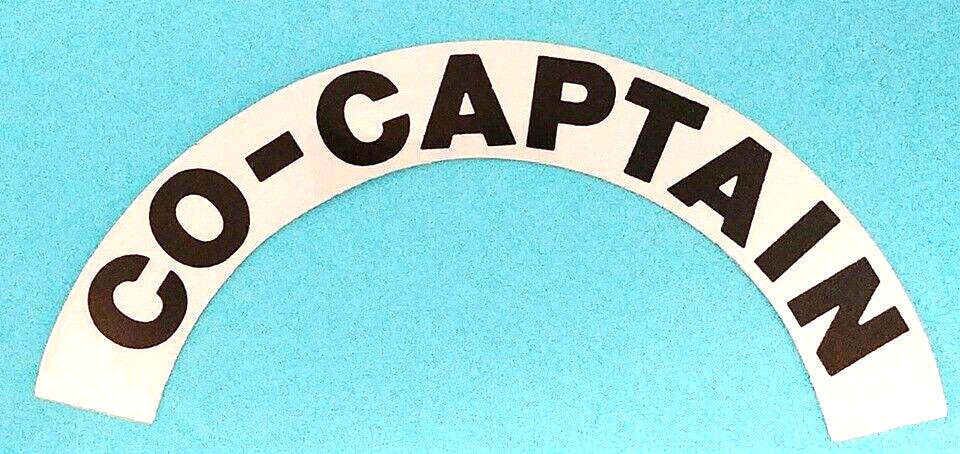 CO-CAPTAIN - Highly Reflective FIRE HELMET CRESCENT  DECALS -  A PAIR