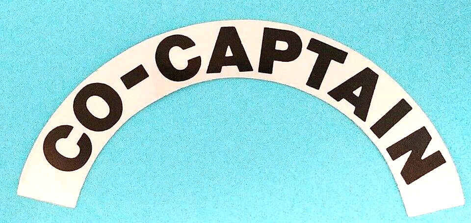 CO-CAPTAIN - Highly Reflective FIRE HELMET CRESCENT DECALS - A PAIR