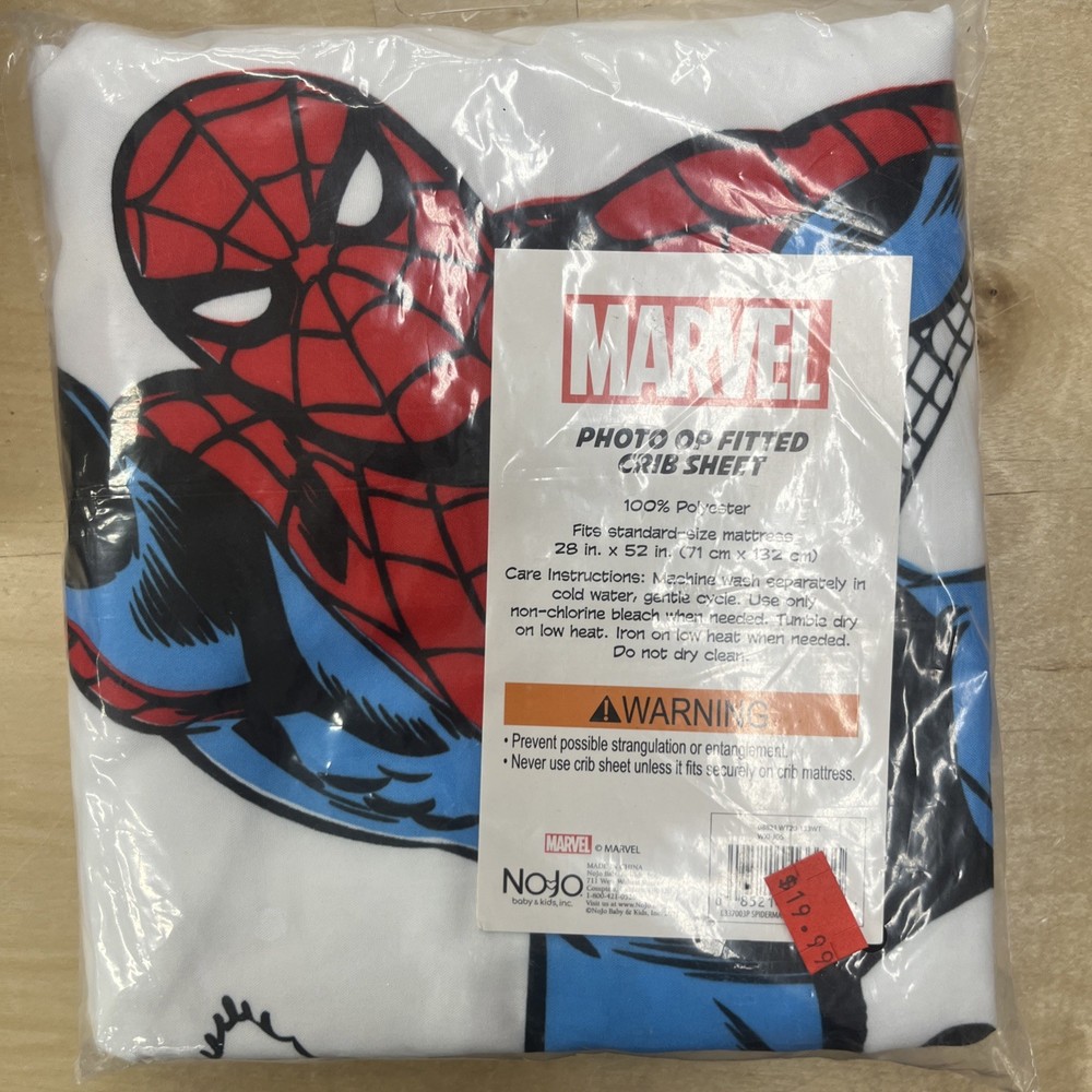 Marvel Spider-man Photo Op Fitted Crib Sheet Comic Style