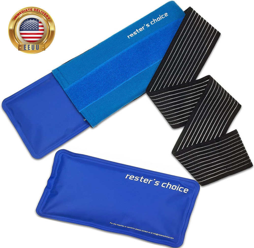 2 Soft Gel Ice Packs for Injuries Reusable with Extra Comfy Adjustable Cold Pack