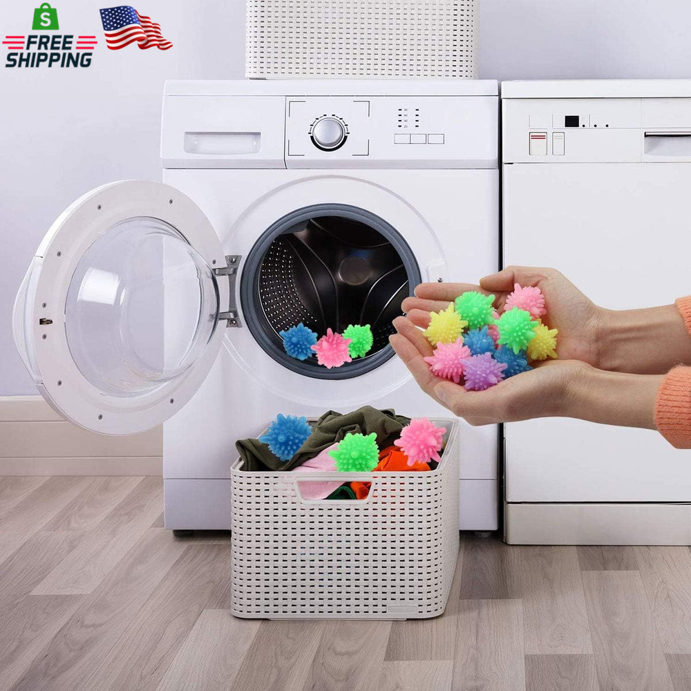 Washer Balls,Reusable Tangle-Free Eco-Friendly Laundry Scrubbing Balls,Solid Col