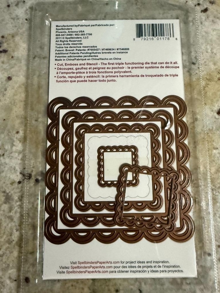 NIP Spellbinders Nestabilities Die Set - LACEY SQUARES