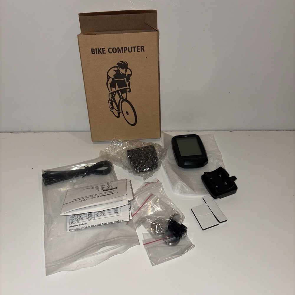 Bike Computer Wireless Odometer Waterproof IPX7 Bicycle Computer LCD Display NEW