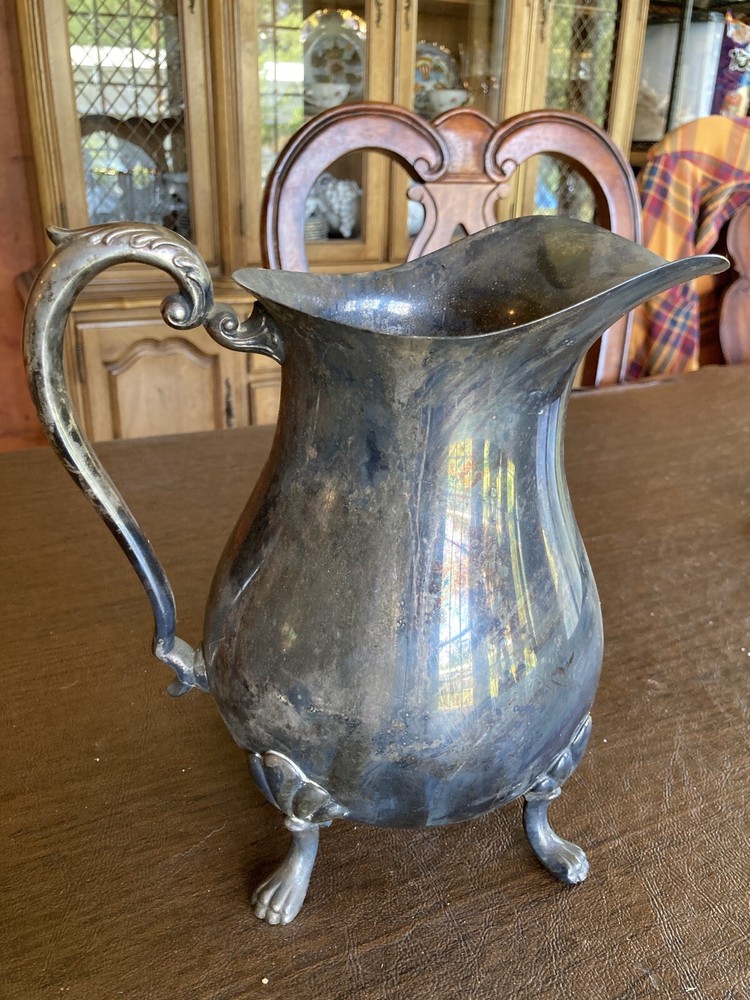 Antique Ornate Silver Pitcher