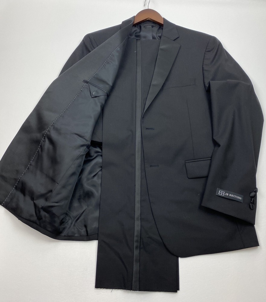 #342 JB BRITCHES Logan Solid Black Tuxedo Size 40 R