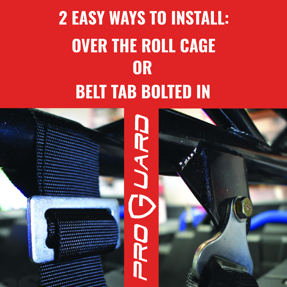 ProGuard Red 4 Point Harness 2" Straps Universal UTV Off-Road Harness 4 Pack