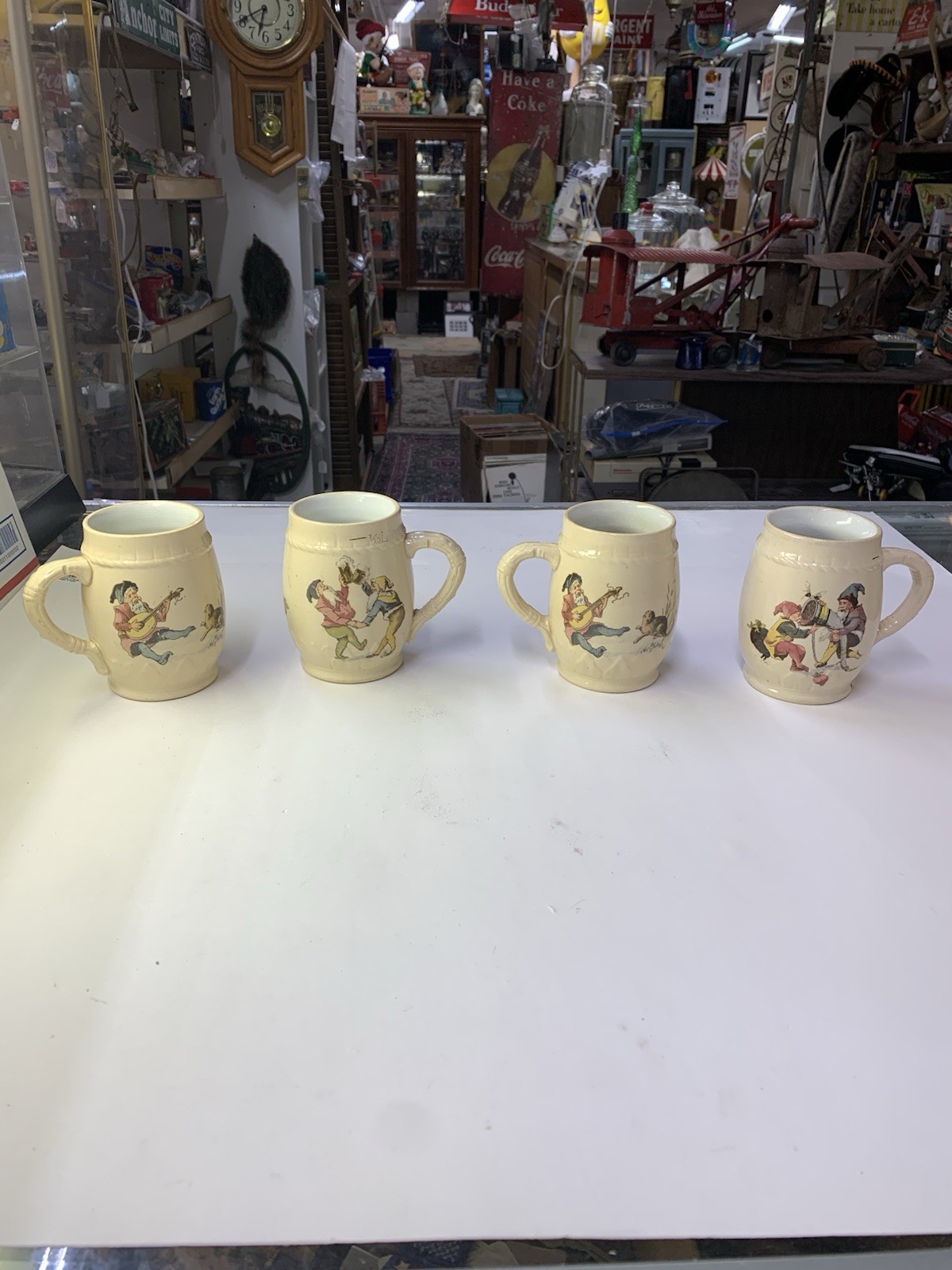 Antique Villeroy & Boch  Mettlach Jug Mug Gnomes Read Description Geschutzt?