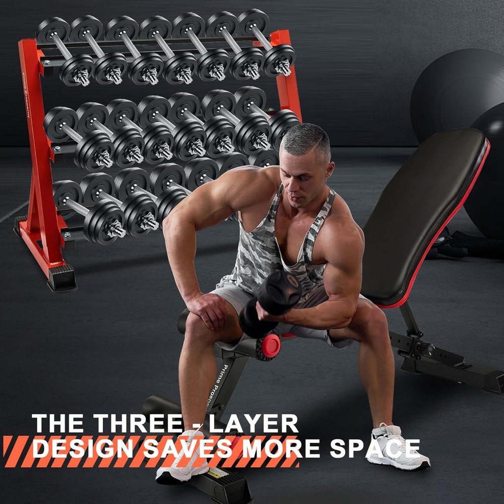 Dumbbell Rack 3 Tier Storage Stand Heavy Duty
