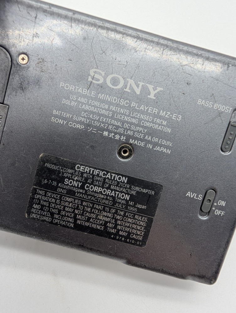 Sony MD Walkman Portable MZ-E3 Mini Disc Player - Works READ