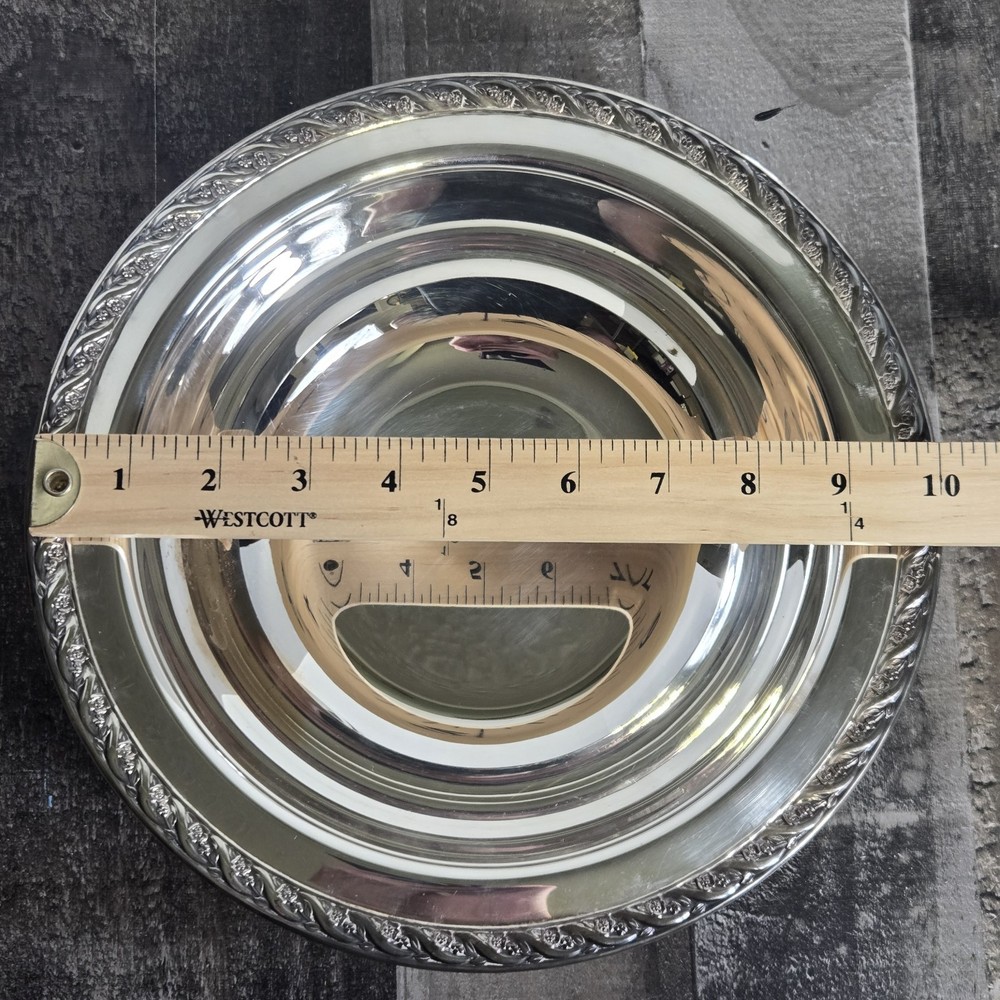 Wm. Rogers & Son Spring Flower Silverplate Serving Dish #2062 & 1.5 Qt Pyrex