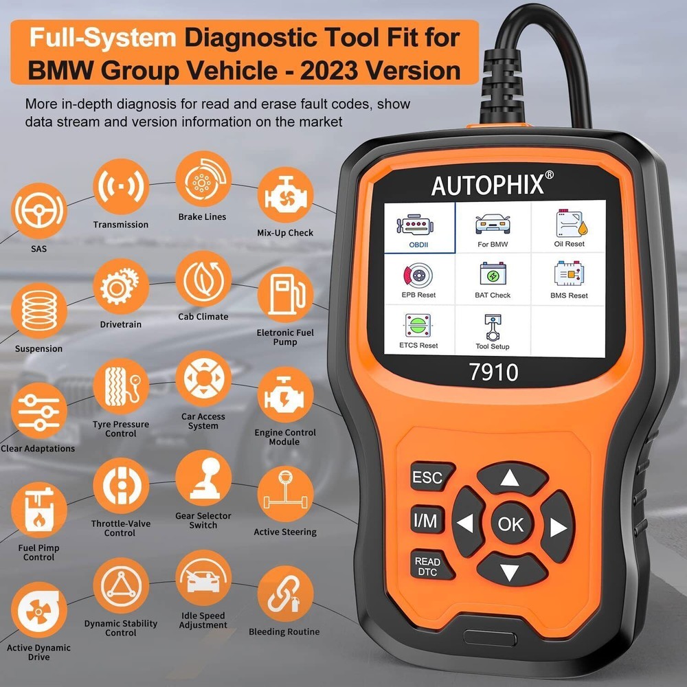 AUTOPHIX 7910 Elite Full System Diagnostic Tool For BMW OBD2 Scanner Code Reader