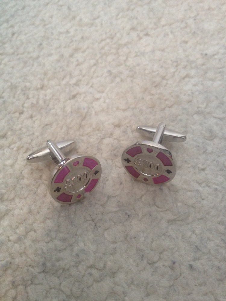 £100 Poker Chip Cufflinks