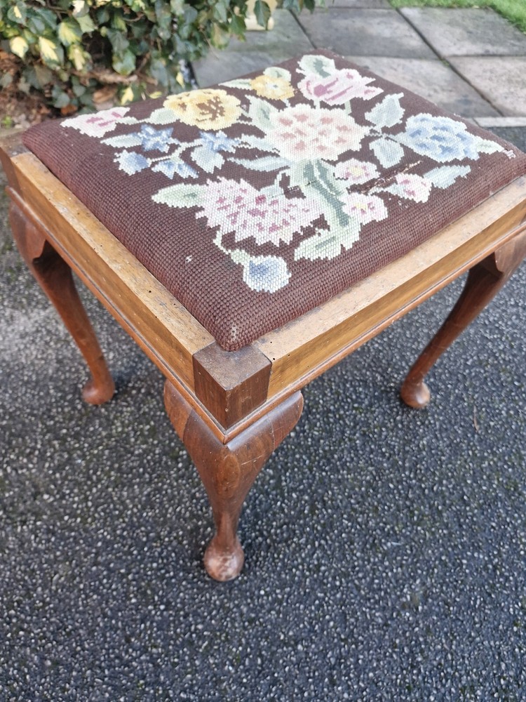 Georgian Needlepoint Stool