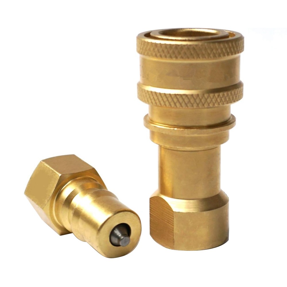 Easy Install 1Pack 1/4" Quick Disconnect Coupler Valve for Surface Cleaner