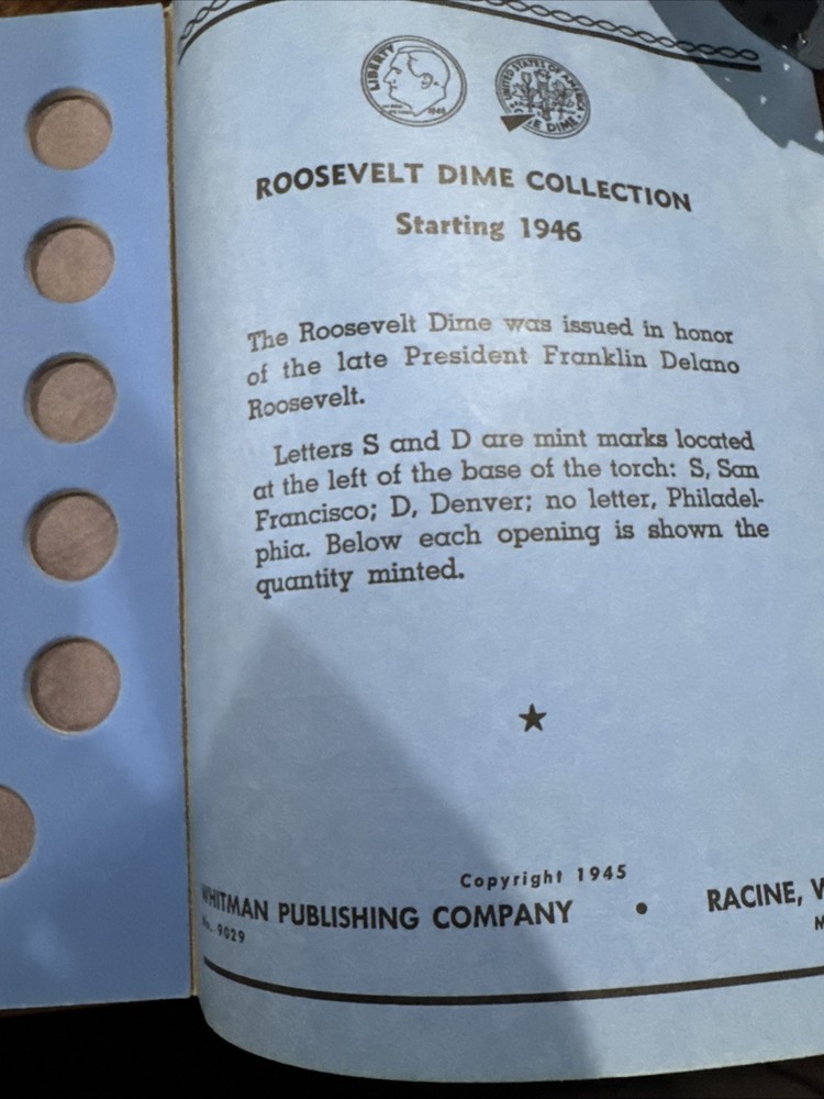 Roosevelt Dim Collection Starting 1946