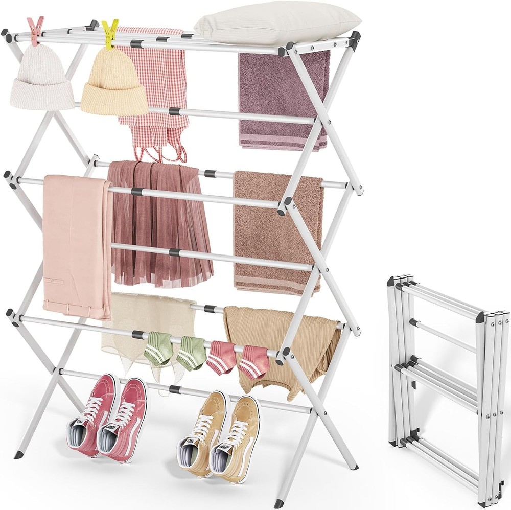 Clothes Drying Ra Folding - 3 Tier Laundry Drying Ra for