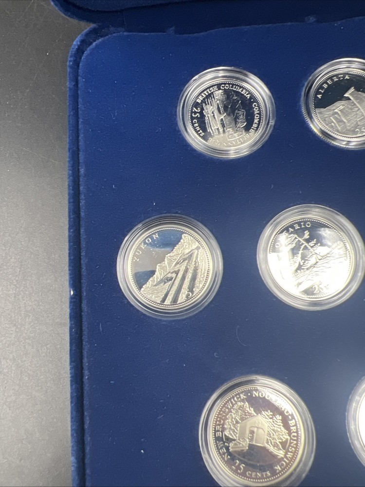 Canada Proof 1992 125th Confederation Anniversary Silver Quarters Set #4d