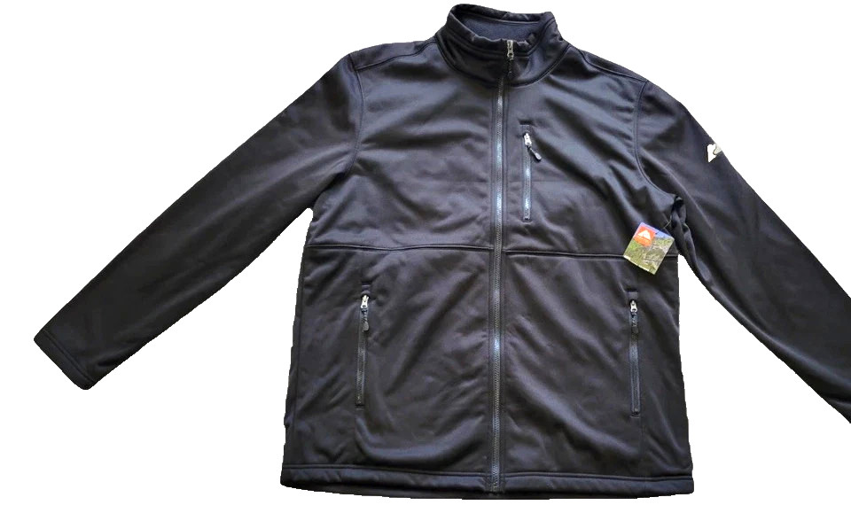 Ozark Trail Men's Softshell Jacket Size Large Black Zip Pockets
