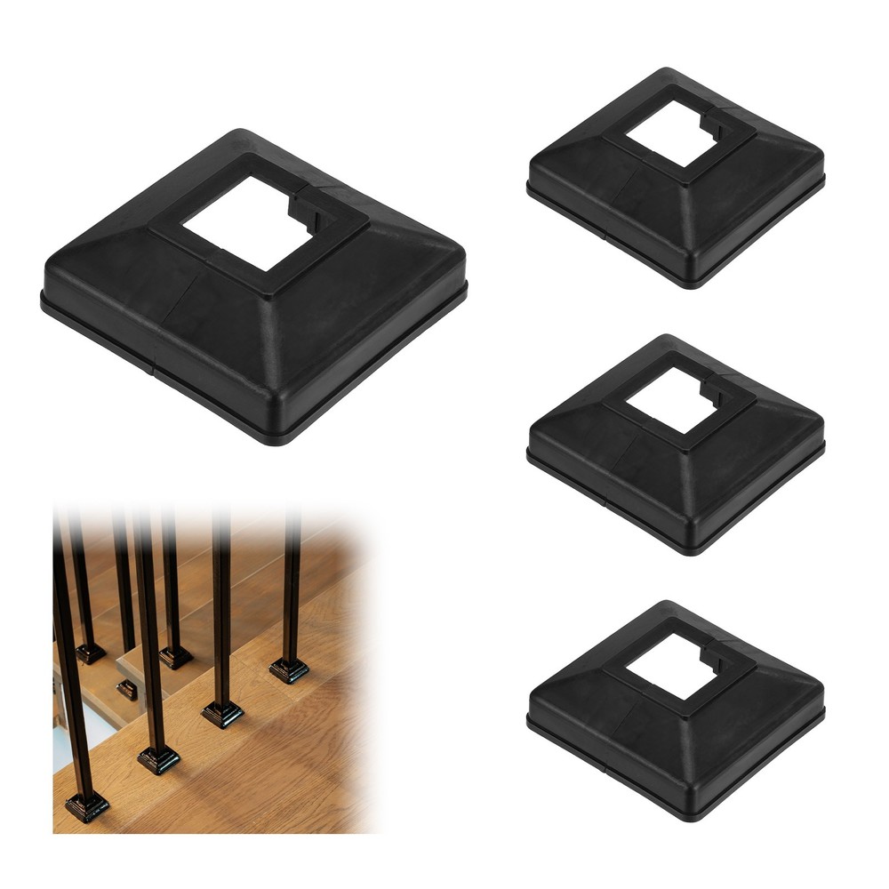 4-Pack Post Base Cover, Internal 1.18"x 1.18" Post Skirt Split Type for Railing