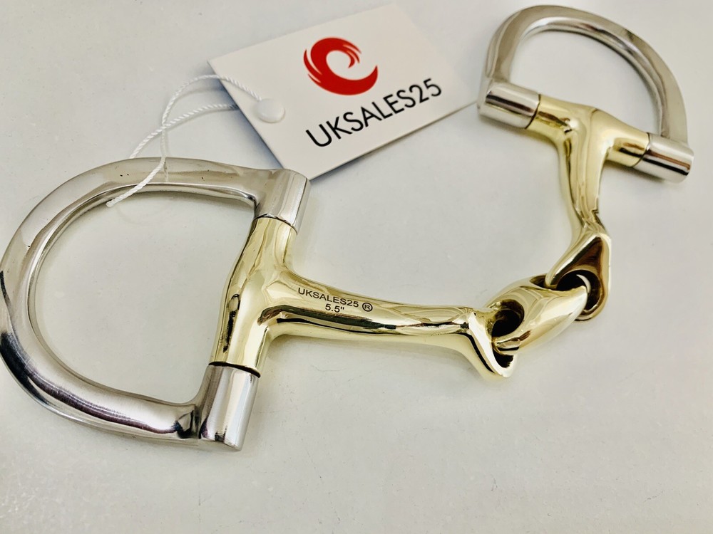 D-Ring Curved Snaffle Bit Angled Mouthpiece (UKSALES25®) *SAME DAY DISPATCH*