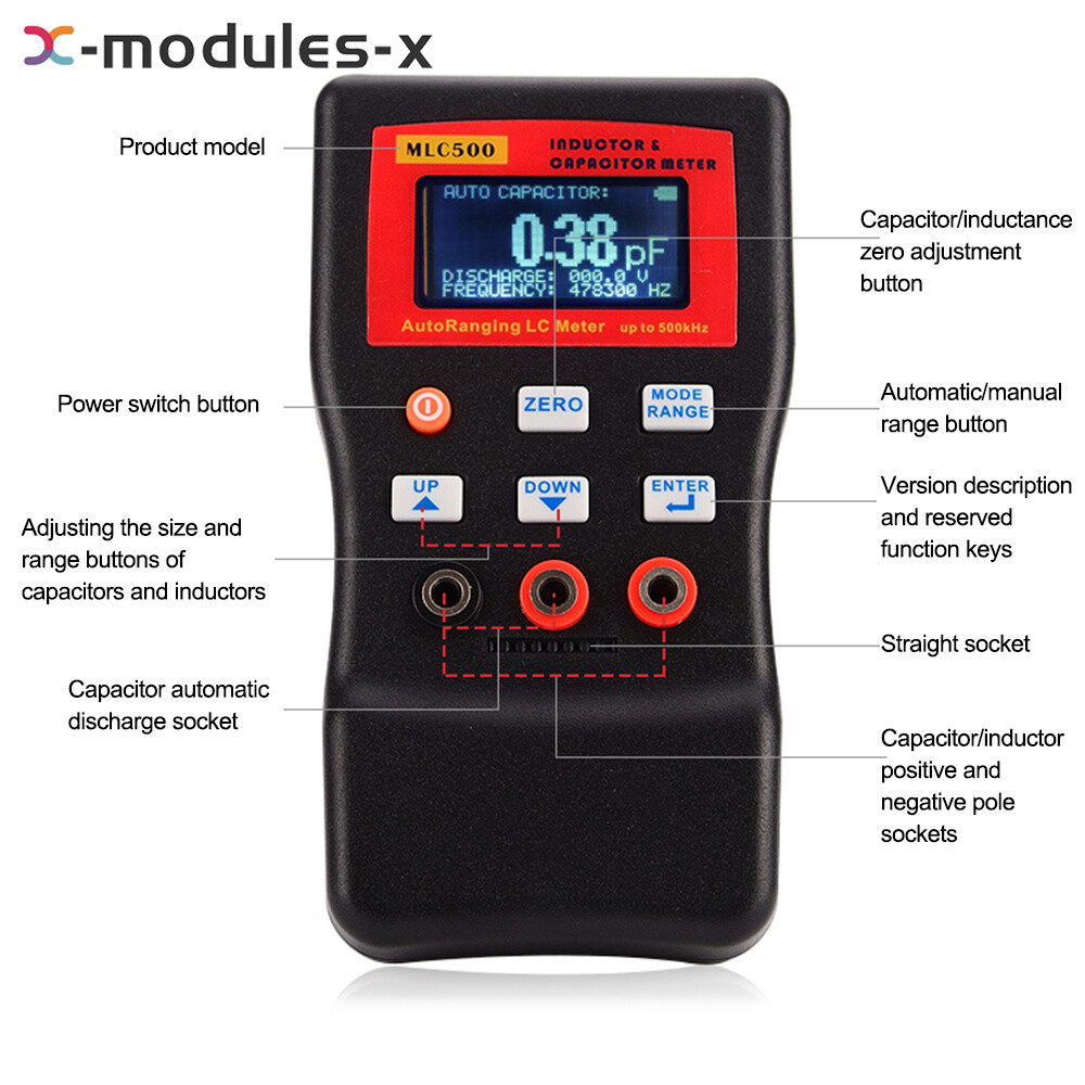 MLC500 Automatic Range Capacitance Inductance Meter Digital Capacitance Tester