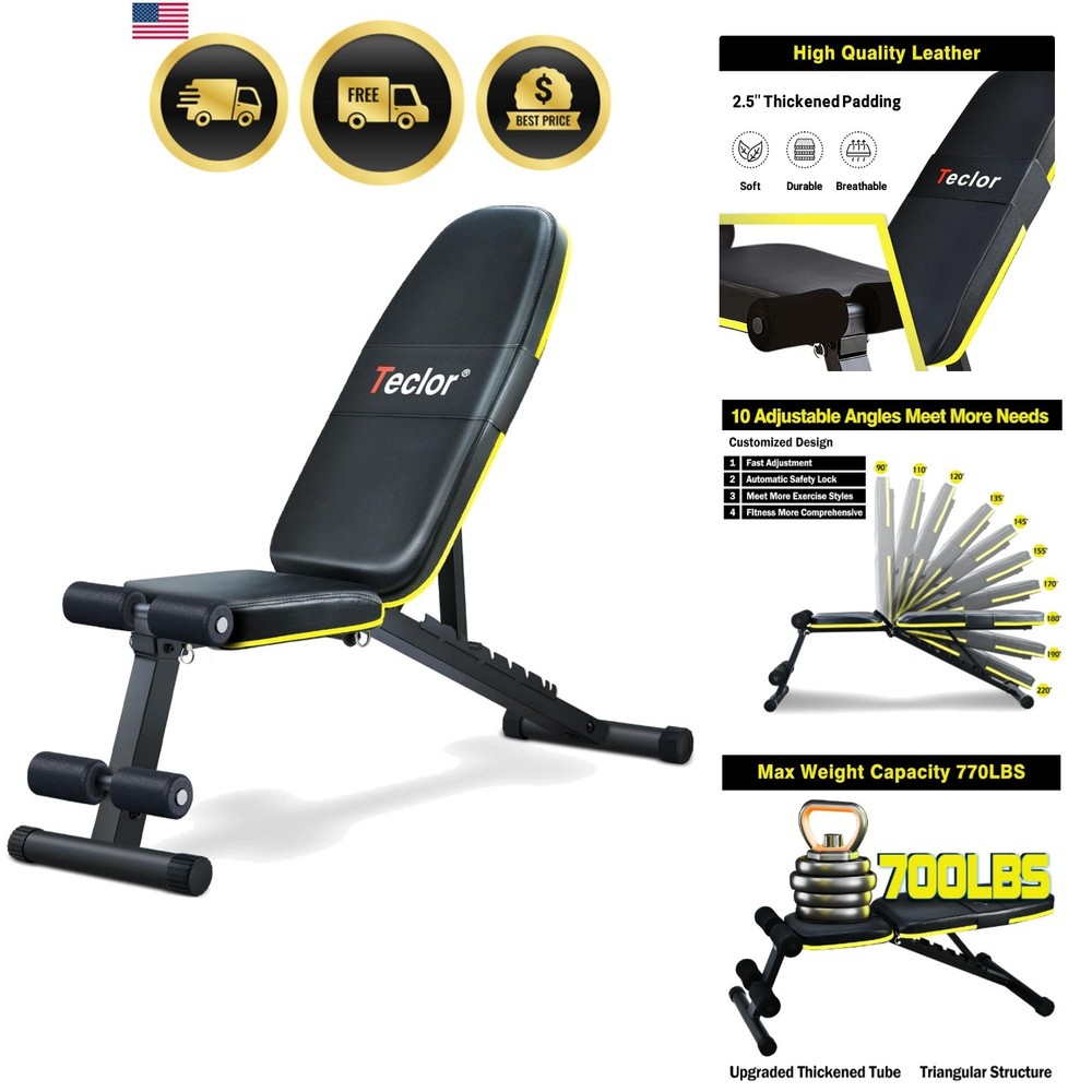 Adjustable Weight Bench Foldable Workout Bench for Home Gym Strength Training
