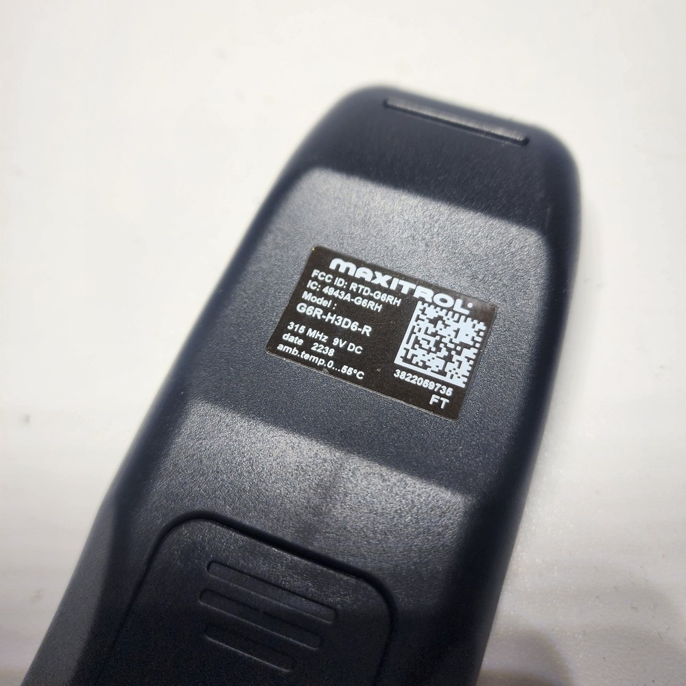 Radio Remote Control for Maxitrol G6R-H3D6-R Control Module