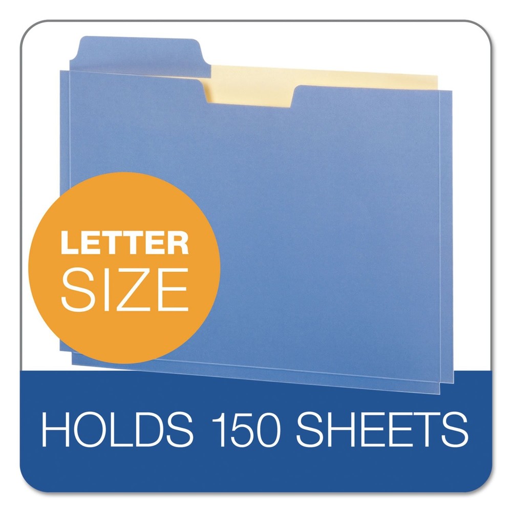 Globe-Weis/File Folder Pockets, 150 Sheet Capacity, Letter Size, Double Top, ...