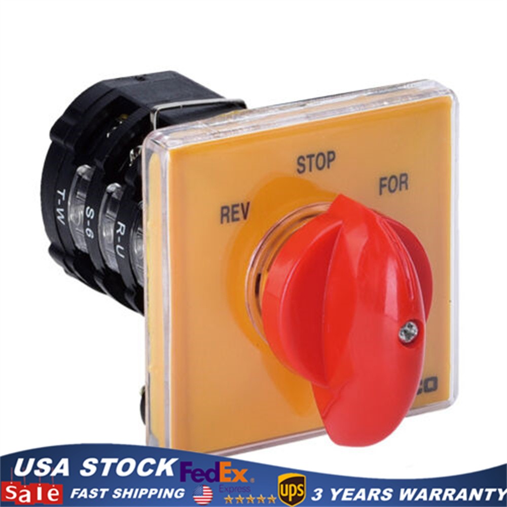 NEW Milling Machine Switch 3 Phase Motor Mill Forward Reverse 3 Stage Switch USA