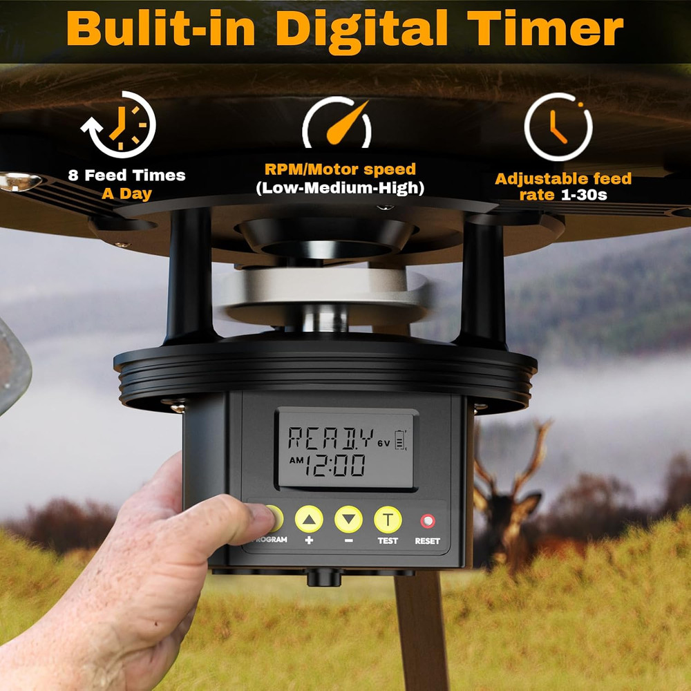 Deer Feeder Kit, Easy to Use Feeder Motor & Timer Kit, Small-Size Game Feeder/Ch