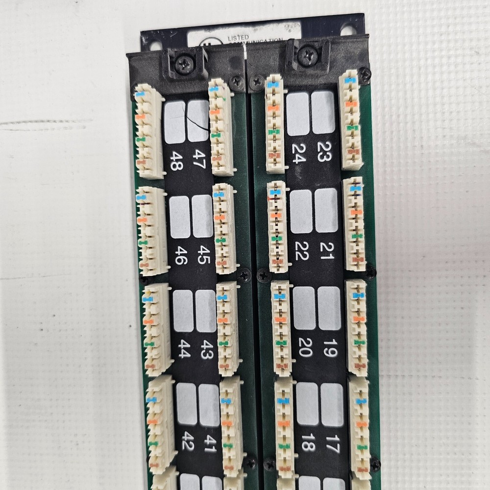 UL Listed Comm. Circut Accessory Cat5 Jack Panel 48 Port 19" Rack Mountable