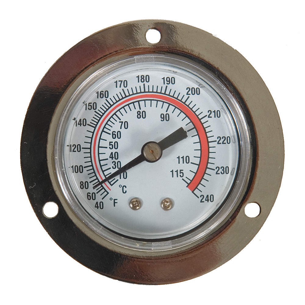 GRAINGER APPROVED 1EPF2 Analog Panel Mt Thermometer,40 to 240F 1EPF2