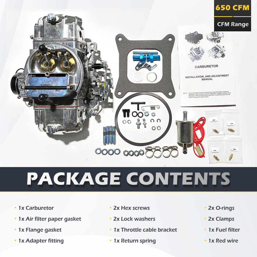 Carburetor For 4150 Holley Brawler 4 Barrel 650 CFM Double-Pumper Electric Choke