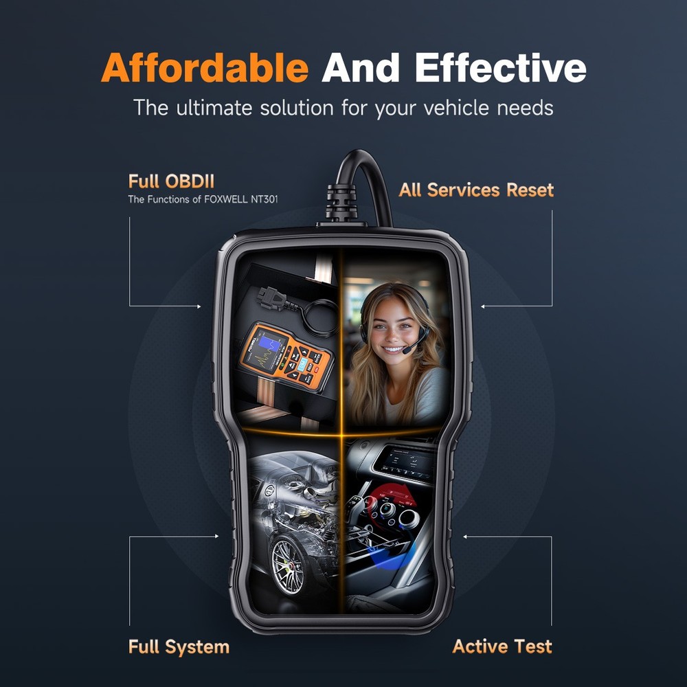 FOXWELL OBD2 Scanner for Mercedes-Benz Car Diagnostic Code Reader All System DPF