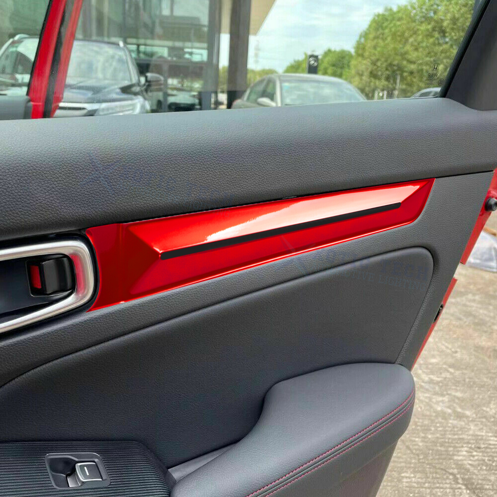 Sporty Red Interior Car Trim Decor Cover Accessories For Honda Civic 11th 2022+
