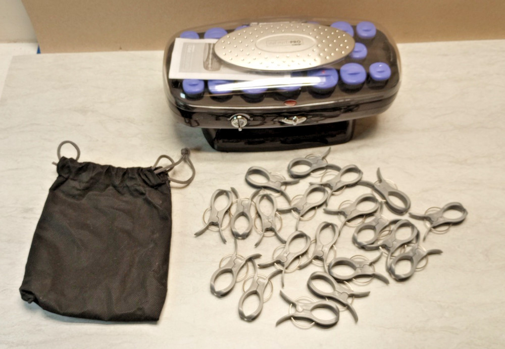 Conair Infinity Pro HS41X Ceramic Flocked Hot Rollers 20 Count with Clips Tested