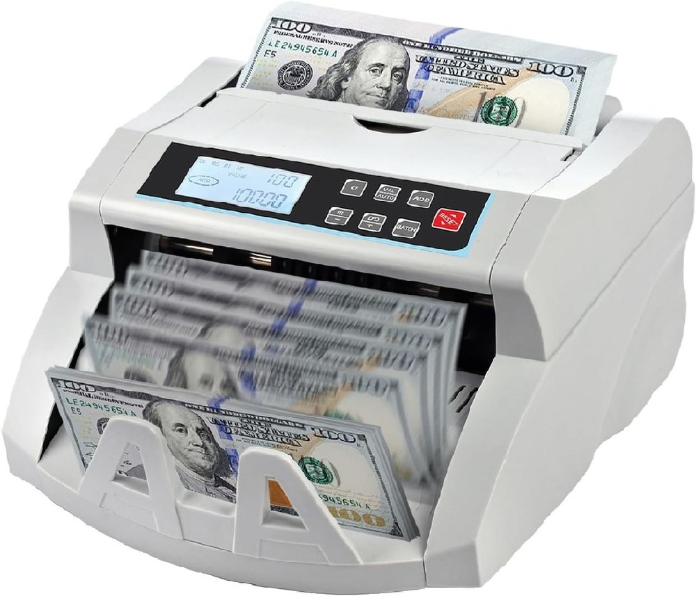 Efficient Money Counter Machine with Multi-Currency Detection & LCD Display