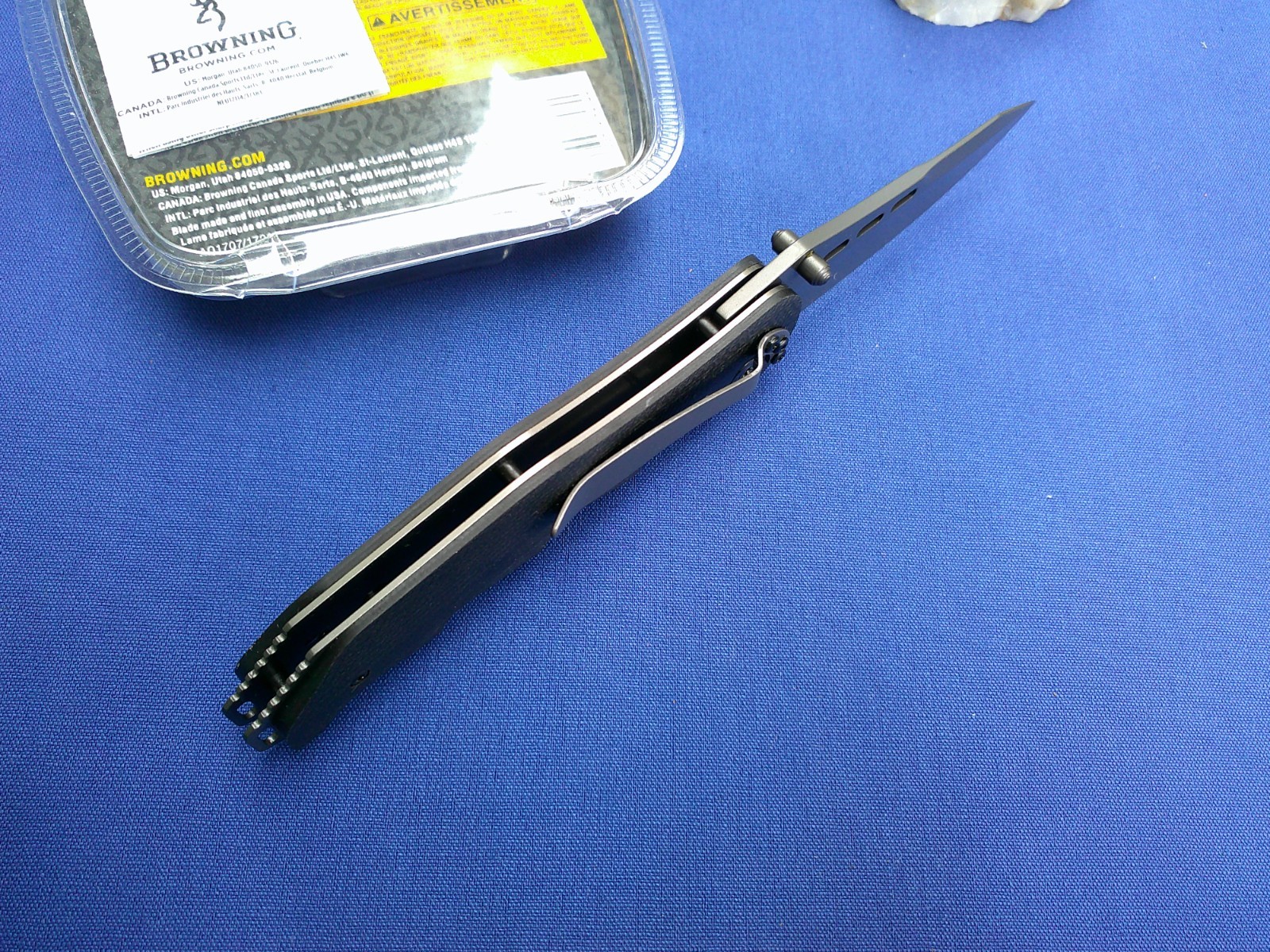 Browning Black Label Tactical USA Knife Spring Assist Liner G-10 Scales New USA