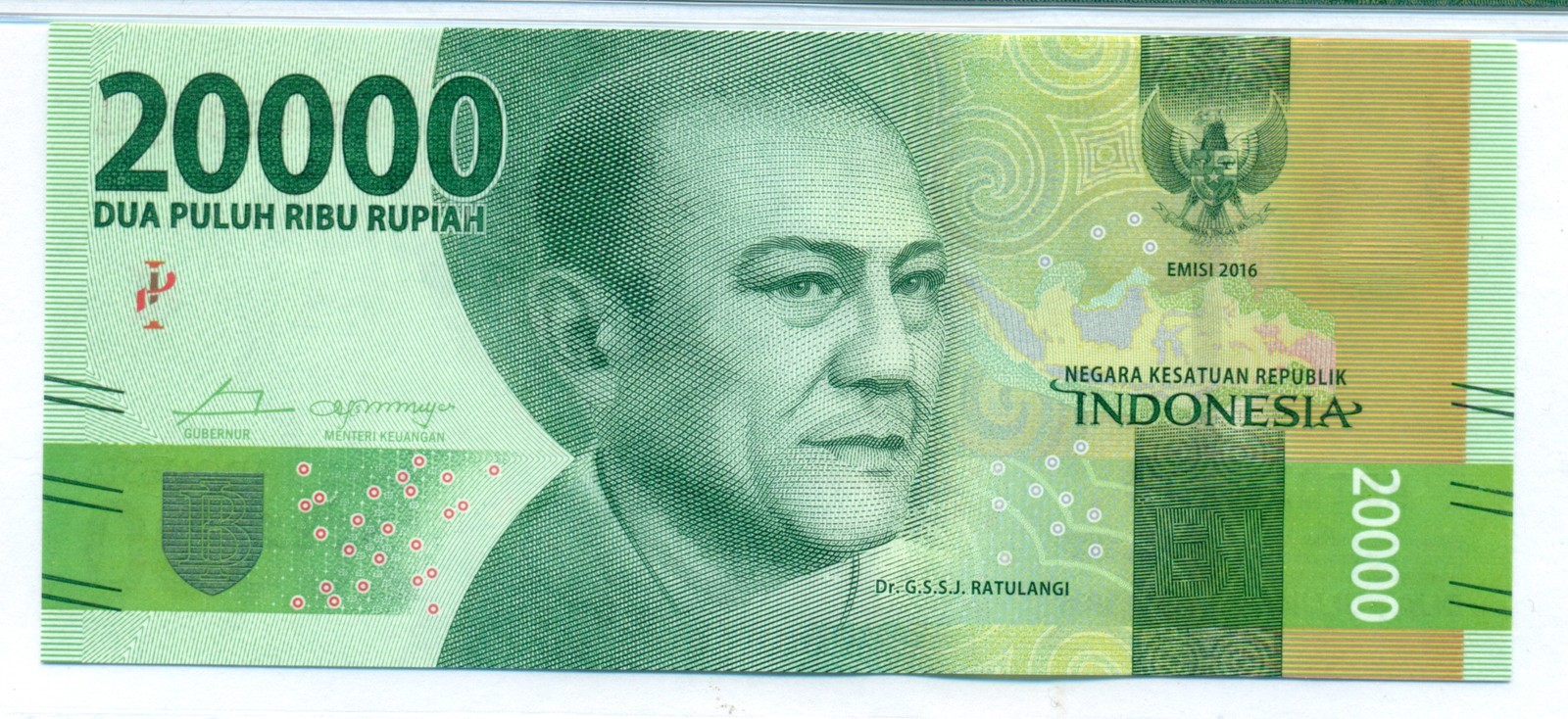 Indonesia 2016 20,000 Rupiah Replacement Bank Note Superb Gem Unc 67 EPQ PMG