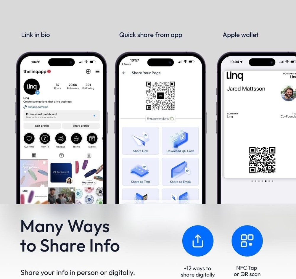 Linq Hub V2 - Smart QR and NFC Contact Point - Mini White