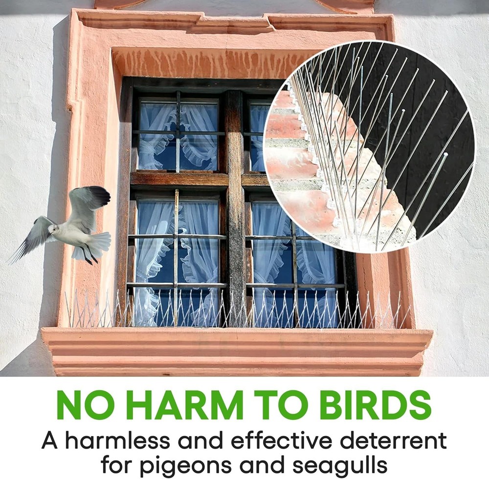 Versatile 10ft Bird Spike System - Corrosion Resistant, Ideal for Any Surface