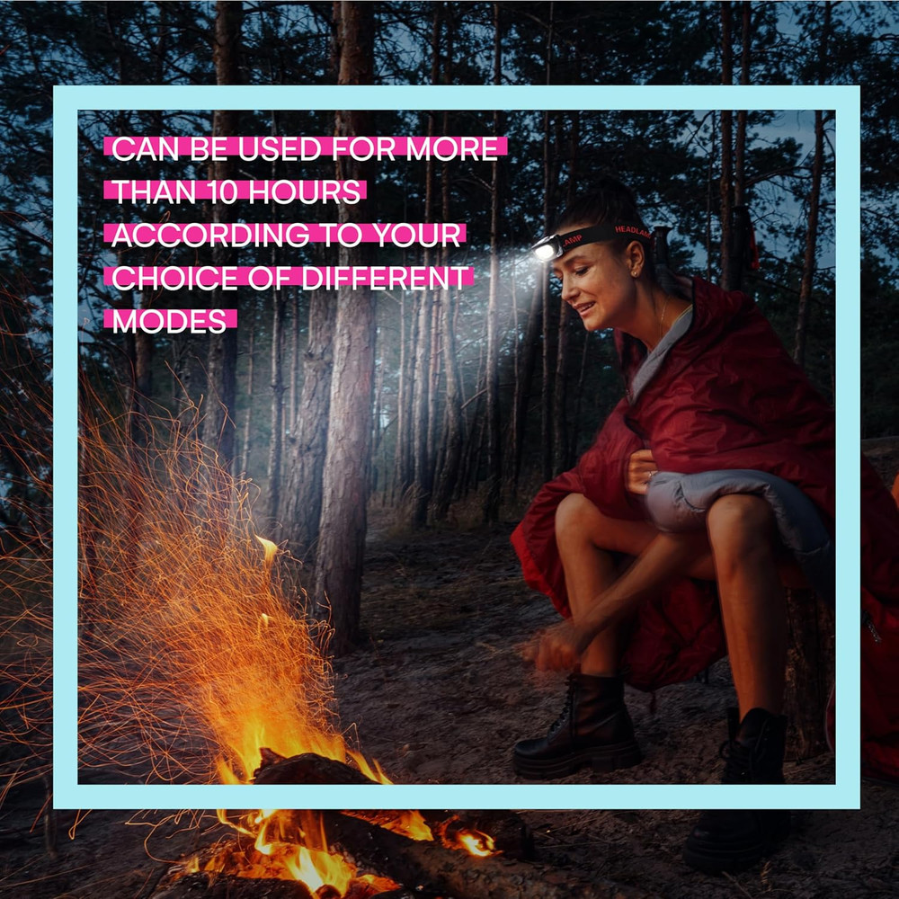 ACOWAY LED Headlamp - Bright Adjustable Flashlight for Outdoor Activities