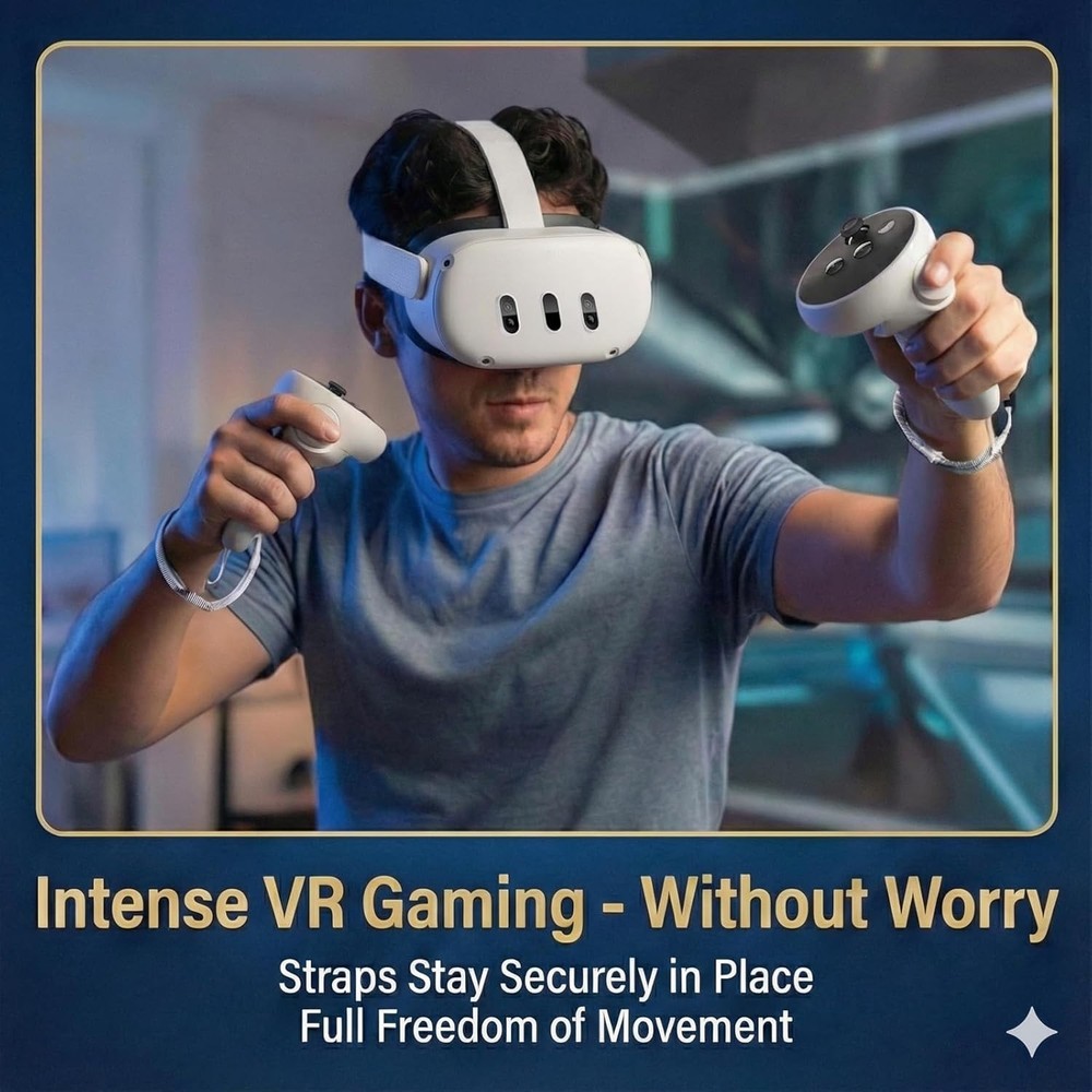 2Pack Fit for Meta Quest 3 3S Controller Strap,Adjustable Secure Controller Hand